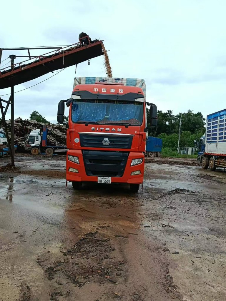 Woodchip loading for dispatch at Timber Plantations Chipmill Afa